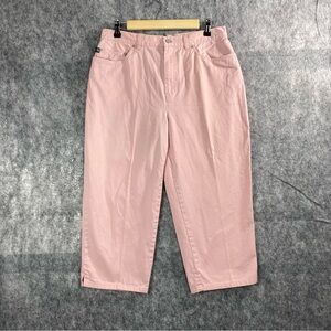 Lauren Ralph Lauren Womens Pastel Pink‎ Mid Rise Capris Size 12